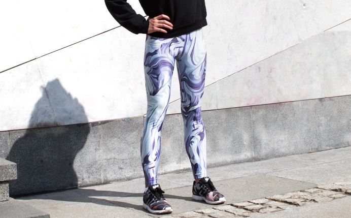 Limited edition leggings by KFKS store #casual #yoga #sport #run #fashion #design #water #blue #surfing #leggings #kfksleggings #moscow #sri