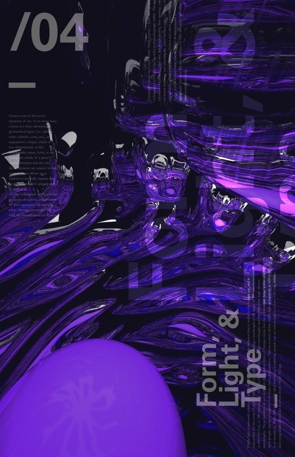 Form, Light, & Type by Christopher Vinca #form #cinema4d #print #design #vray #poster #type #layout #light