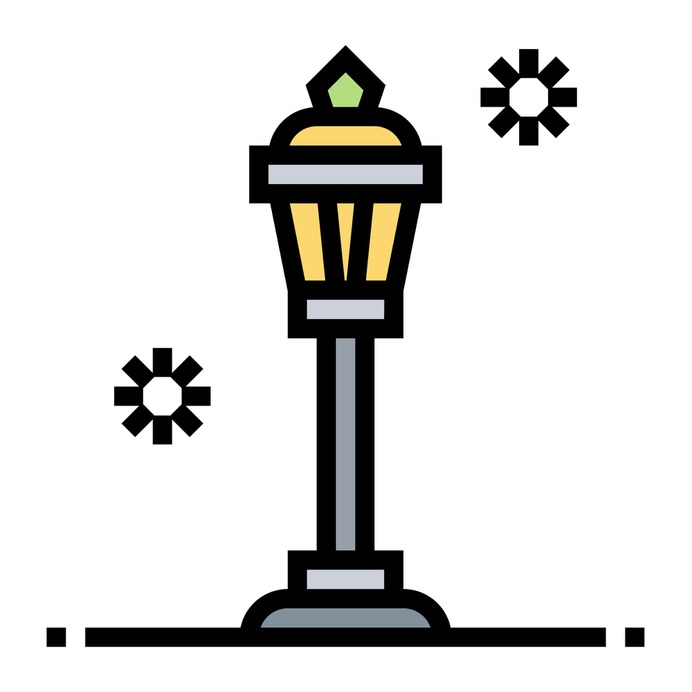 See more icon inspiration related to lamp, street, street lamp, street light, cultures, furniture and household, farming and gardening, architecture and city, lamp post, streets, lights, light bulb, illumination and technology on Flaticon.