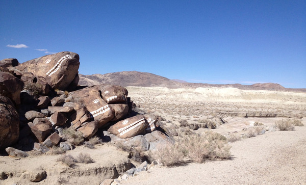 . striped rocks, lines coming from silhouettes #creative #rocks