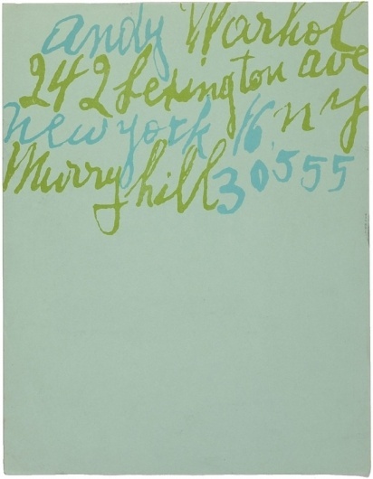 plenty of colour #handwriting #andy #warhol #letterhead