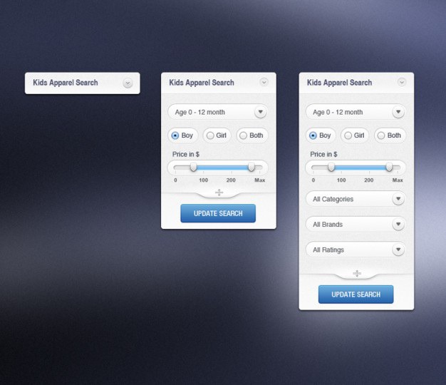 Modern apparel search interface Free Psd. See more inspiration related to Modern, Search, Psd, Material, Interface, Options, Horizontal, Apparel and Psd material on Freepik.