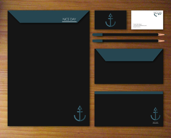Nice Day Castor Glez. Bayón on Behance #ancla #black #logo #anchor #blue