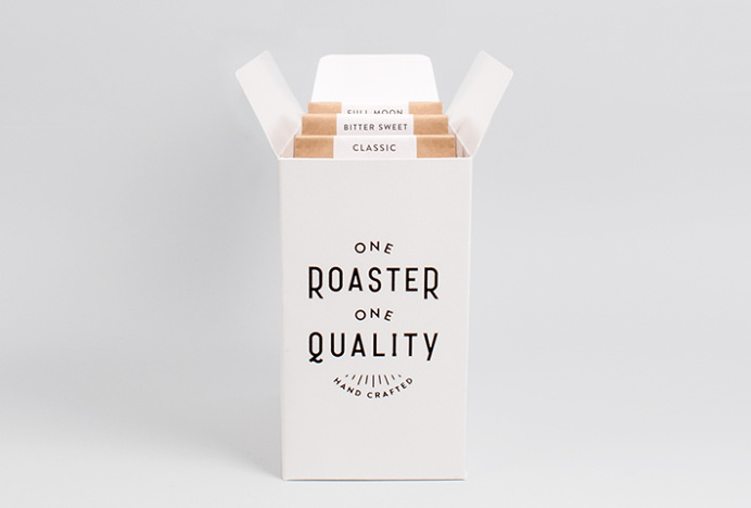 One Roaster One Quality by Plat #packaging #box #typography