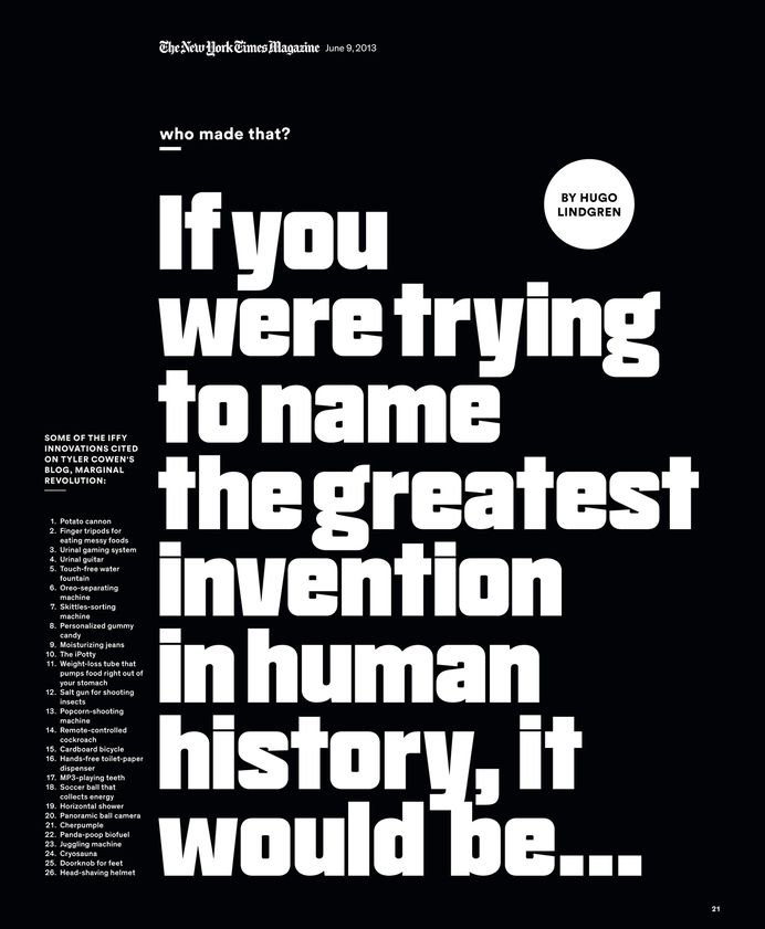 Who Made That Issue for The New York Times Magazine on Behance