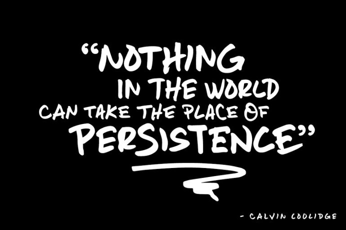 Nothing in the world can take the place of Persistence