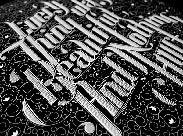 Type Exhibition 'Back in Five Minutes' + Video on Behance #script #white #black #custom #type #bw #typography