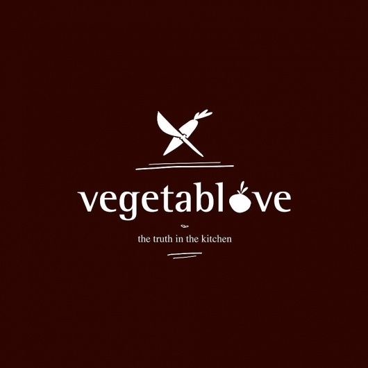 Vegetablove #vegetablove #fruit #illustration #vegetable #logo #knife