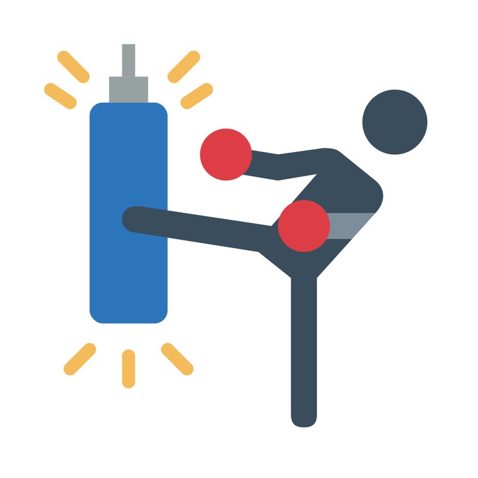 See more icon inspiration related to fight, thai, sports and competition, sand bag, boxing, user, avatar, person and people on Flaticon.