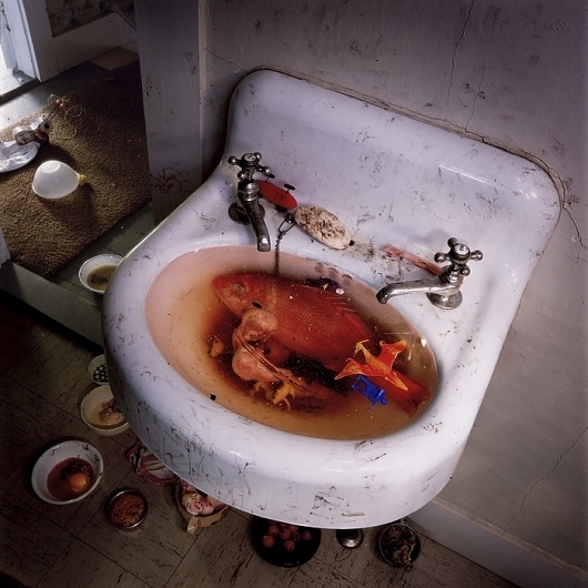 Simen Johan #surreal #fish #sink #golden