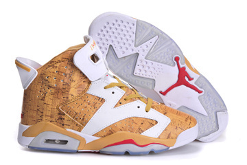 New Men Style in Gold & White Nike Air Jordan 6(Arriving at Retailers) #shoes