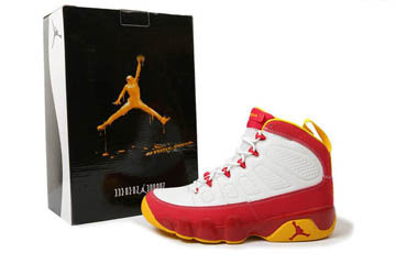 Nike Air Jordan 9 Crawfish Red and White Yellow #shoes