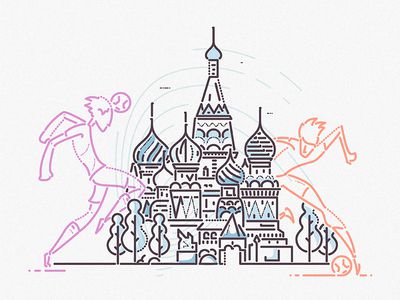 Playing around the city, World Cup 2018 Russia.
