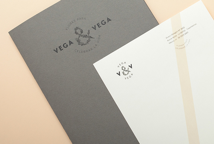 Vega & Vega by Menta . #mark #nature #flowers #stationary #print #graphic #design