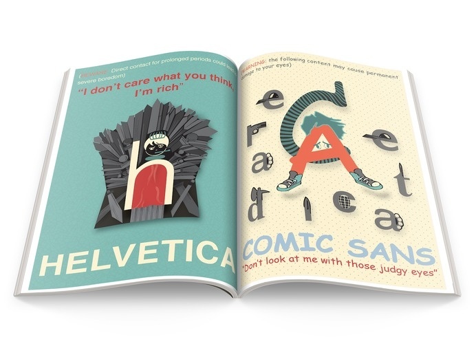 Typography Zine: Spread 1 #zine #design #publication #typefaces #introduction #to #typography
