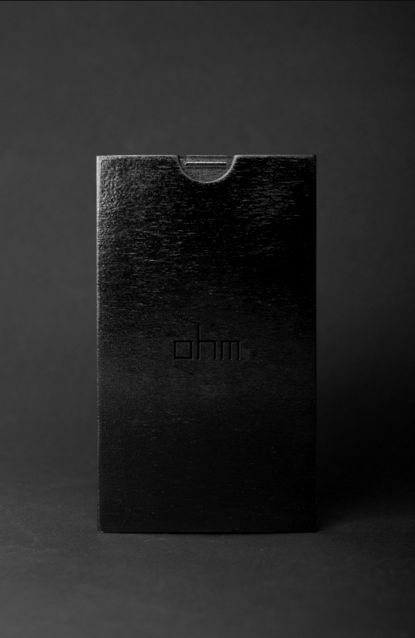 OHM invitation #acrylic #black #glass #wood #store #minimal #fashion #dark