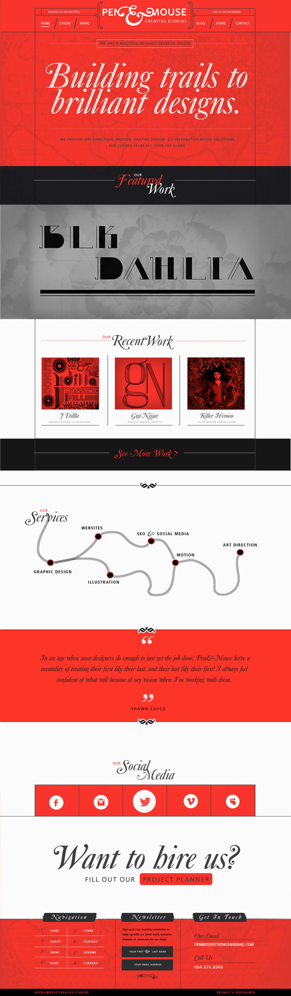 Pen&Mouse - Personal Branding #creative #design #unique #website #layout #web #typography