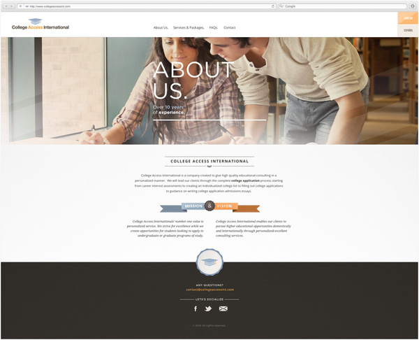 Identity College Access International #mexico #design #education #mno #web