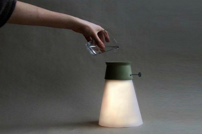 The WAT lamp makes it easy to go green with this water powered lamp while adding a sleek and chic design to your home. #modern #lifestyle #design #product #industrial