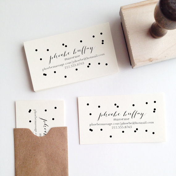 Confetti Business Card Stamp