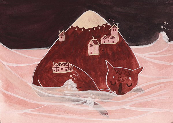 The Cat Who Lived Forever by Kailey Lang. #illustration #cat #art