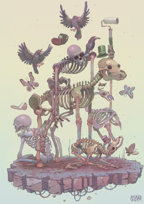 supersonic electronic / art - ARYZ. #skeleton