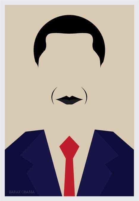 Barack Obama #minimalistic #movies #design #graphic #posters #minimal #poster #minimalist