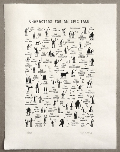 Tom Gauld - epic tale print #an #tale #gauld #tom #illustration #for #characters #epic