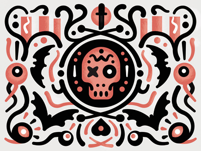 Tumblr #halloween #eyeball #bat #illustration #skull