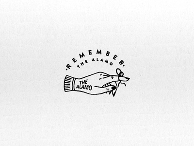 Remember The Alamo by The Factory Kids www.thefactorykids.com #thealamo #texas #vintage #victorian #illustration #lockup