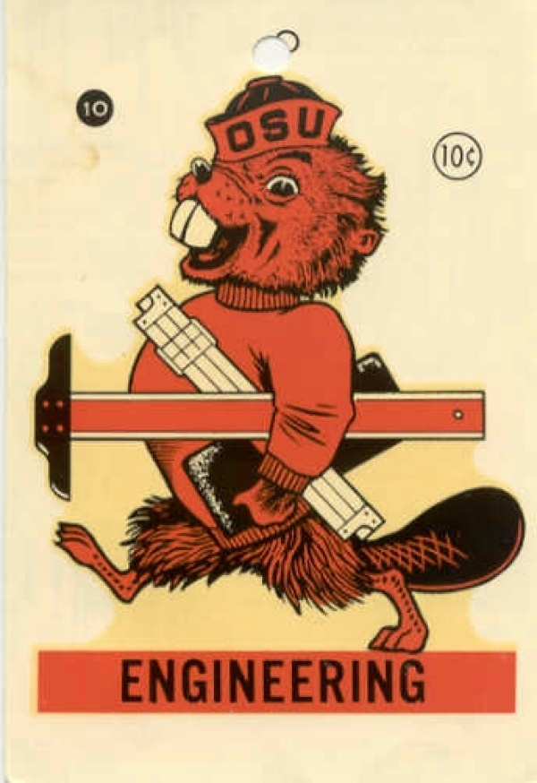 OSUengineeringBennyBeaverSlideRuleTsquareDecal1975.jpg 600×874 pixels #animal