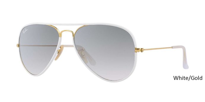 Buy Ray Ban ORB3025JM AVIATOR FULL COLOR - White/Gold at Danielwalters. Special discount offer get 45% holiday discount on all ray ban! Coupon code: "RB-HD45" valid for one month. Avail free shipping.