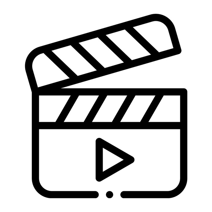 See more icon inspiration related to video, film, cinema, clapperboard, clapper, ui, music and multimedia, play button, video player, entertainment, movies, electronics and movie on Flaticon.
