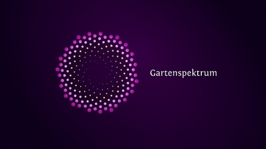 Gartenspektrum on the Behance Network #symmetry #logo #dots