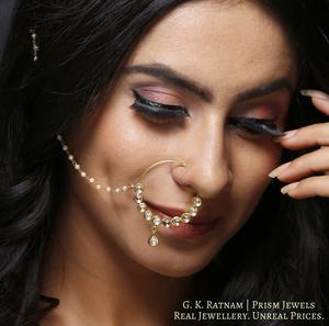 Nose Ring - gold diamond polki kundan meena jadau jewellery