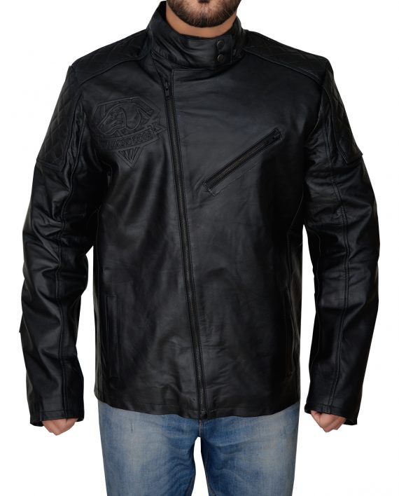 Metal Gear Solid Snake Biker Leather Jacket
