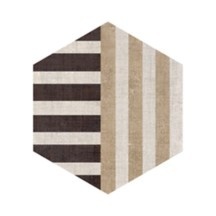 Decorative hexagon in ivory-sand. *The mixed decorative hexagons come in a mix of designs and color blends