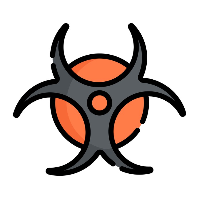 See more icon inspiration related to toxic, biohazard, danger, poison, hazard, shapes and symbols, contamination, signaling, radiation, industry, radioactive, warning and signs on Flaticon.