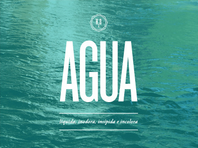 Agua #water #big #liquid #poster #knockout #type #blue #typography