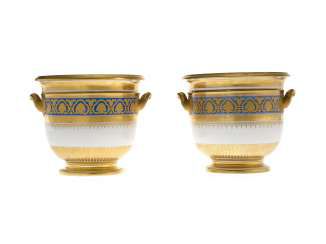 A Pair of Porcelain Wine Coolers from the Ministerial (Ropsha) Service #Sets #Teasets #Porcelainsets #Antiqueplates #Plates #Wallplates #Figures #Porcelainfigurines #porcelain