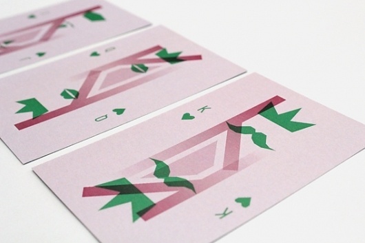 All work and no play ... on the Behance Network #print #design #graphic #playing #ombre #gradient #cards