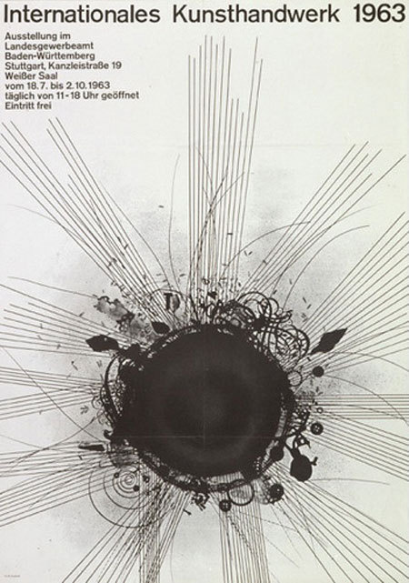 Herbert W. Kapitzki — Interationales Kunsthandwerk (1963) #minimal #poster