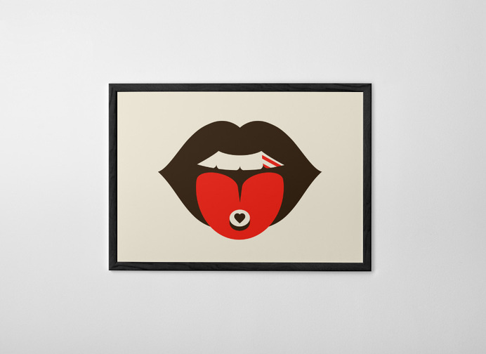 Sweet Tooth, an original art print from Gorilla Studio #tooth #lips #is #sweet #the #pill #drug #love