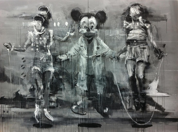 kim byungkwan paintings #illustration #mickey #oil