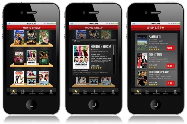 Courtney Goodhart Graphic Designer #movie #design #iphone #organizer #app #movies #shelf