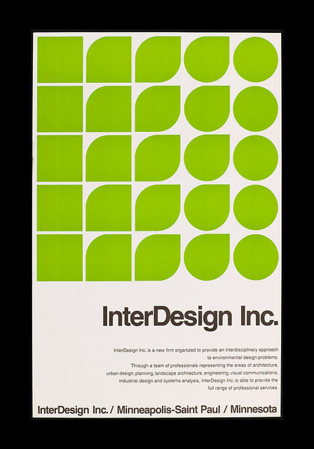 InterDesign Inc Poster #retro #geometric #grid #vintage #poster #helvetica