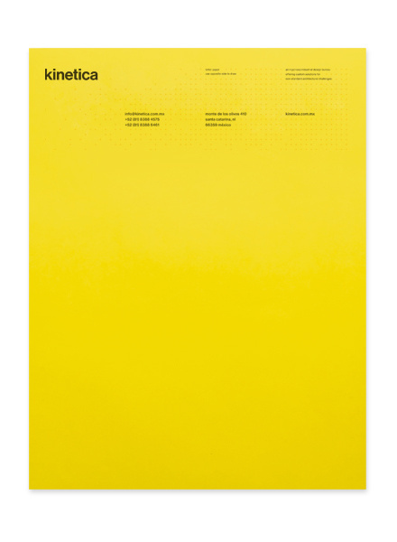 Kinetica — Design by Face. #letter #grid #print #letterhead