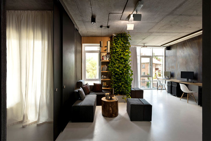 Integrated Green Wall at New Office of Yakusha Design - #office, office design, office space, #interior, interior design