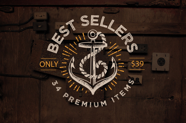 Only Best Sellers – Mega Bundle! #fonts #script #design #logo #vintage #type #typography