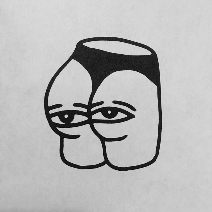 butt with eyes by Kathleen Scudder #butt #eyes #kathleenscudder